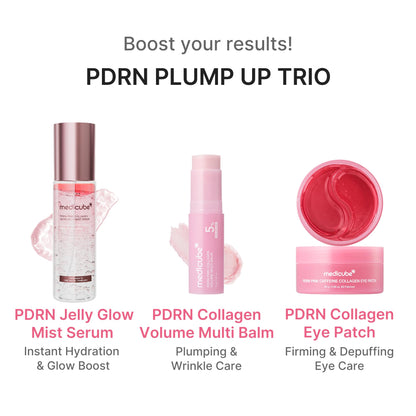 medicube PDRN Pink Collagen Volume Multi Balm Stick | Volufiline, PDRN, NAD, Collagen | Face &amp; Body Balm for Under-Eyes, Neck, Forehead, Smile Lines, Lips | Plumping, Radiance, Line Care | K-Beauty