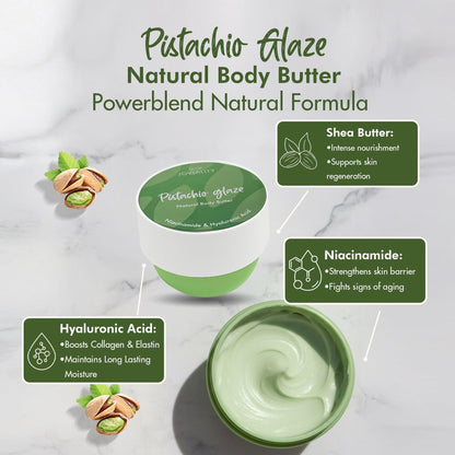 Joviality The Moisture &amp; Glow Set - Pistachio Glaze - Natural Body Butter, Natural Body Lotion, Lip Balm, Nail Oil - Mother's Day Gift