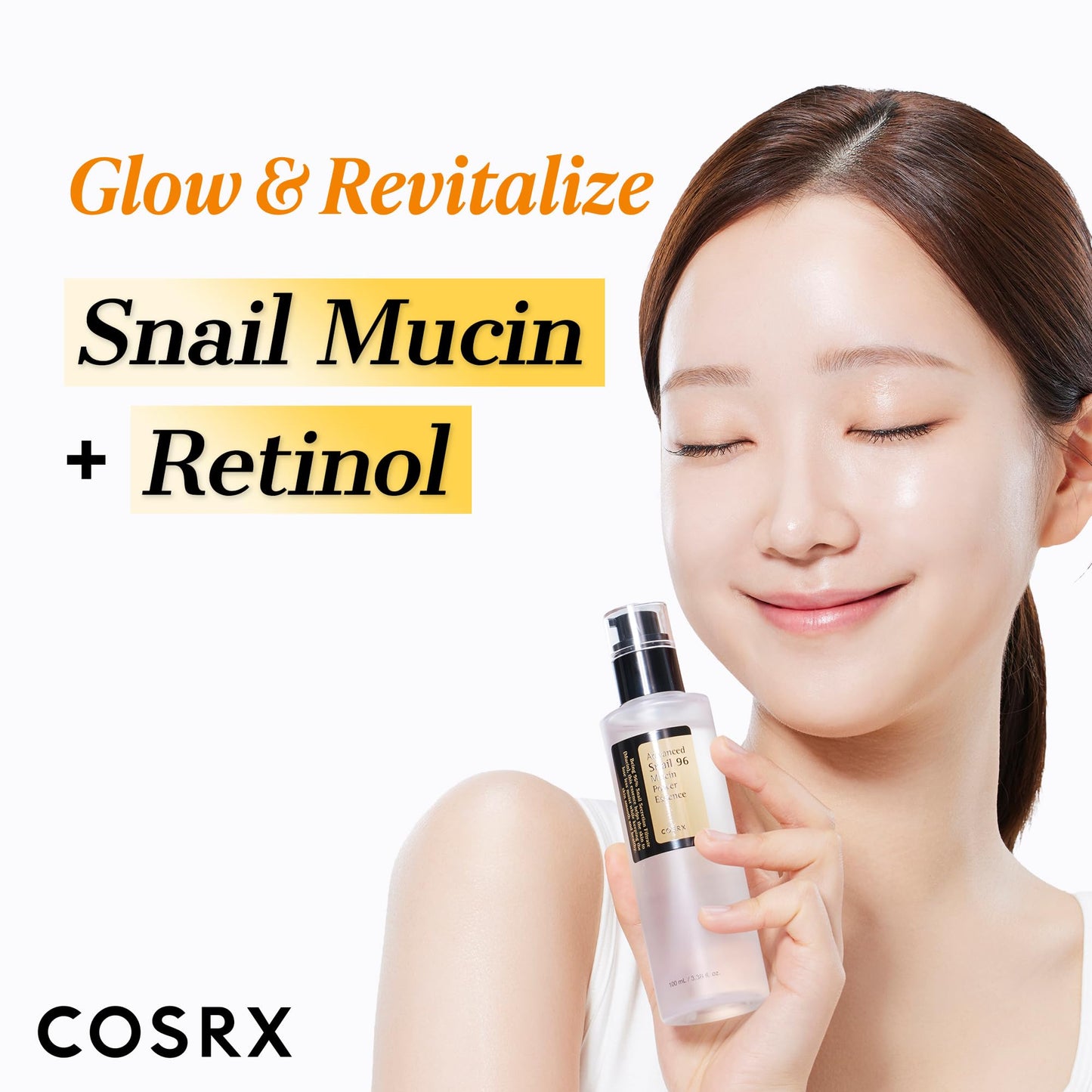COSRX Snail 96% Mucin Power Essence عدد 2 و Retinol 0.1% Cream Mini Sample عدد 1، مجموعة Glass Skin Starter الحصرية على أمازون، مجموعة العناية الكورية المرطبة والشد اليومية بالبشرة، مجموعة هدايا