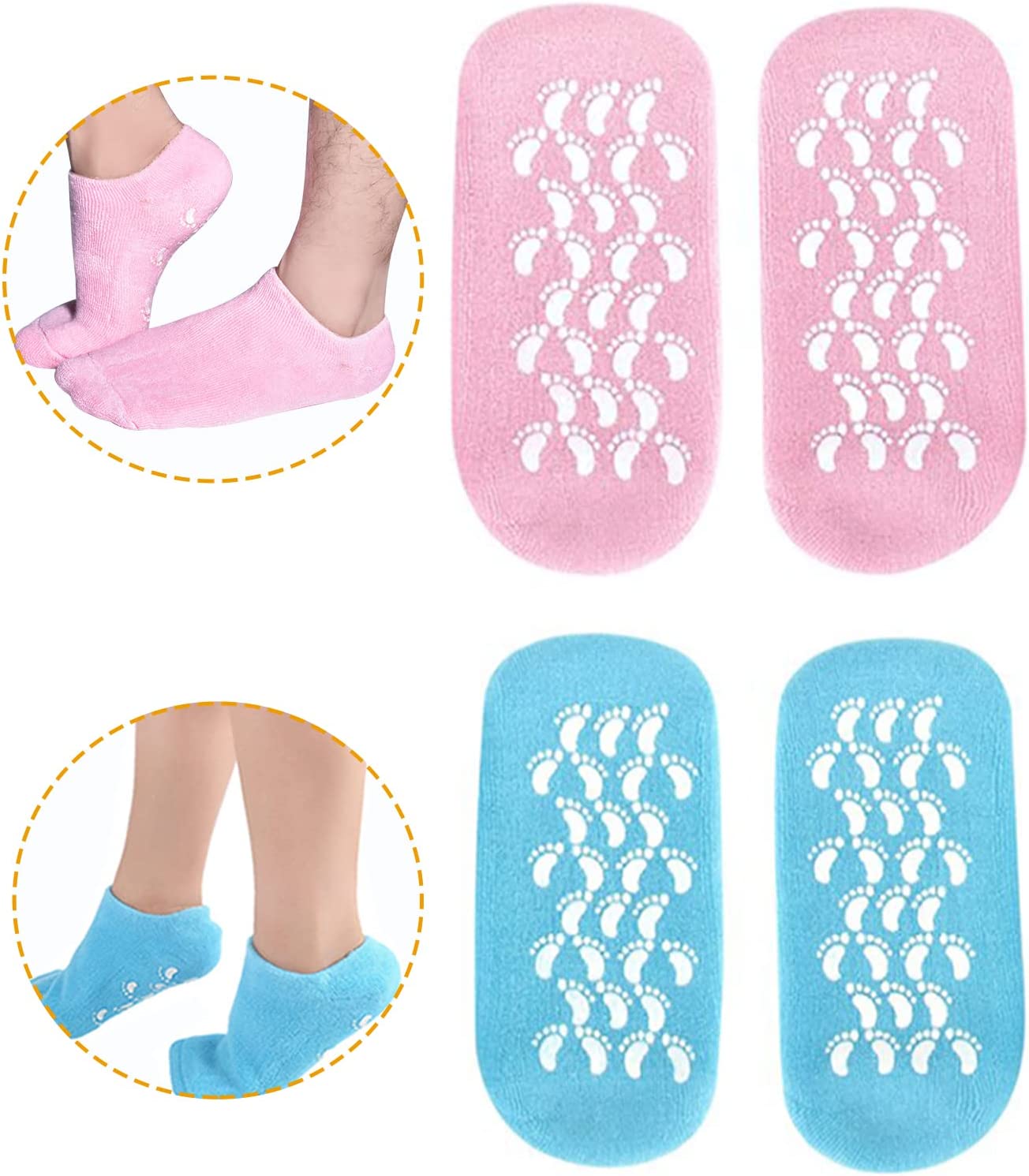 Spa Gel Moisturizing Socks | جوارب جل مرطبة للقدمين