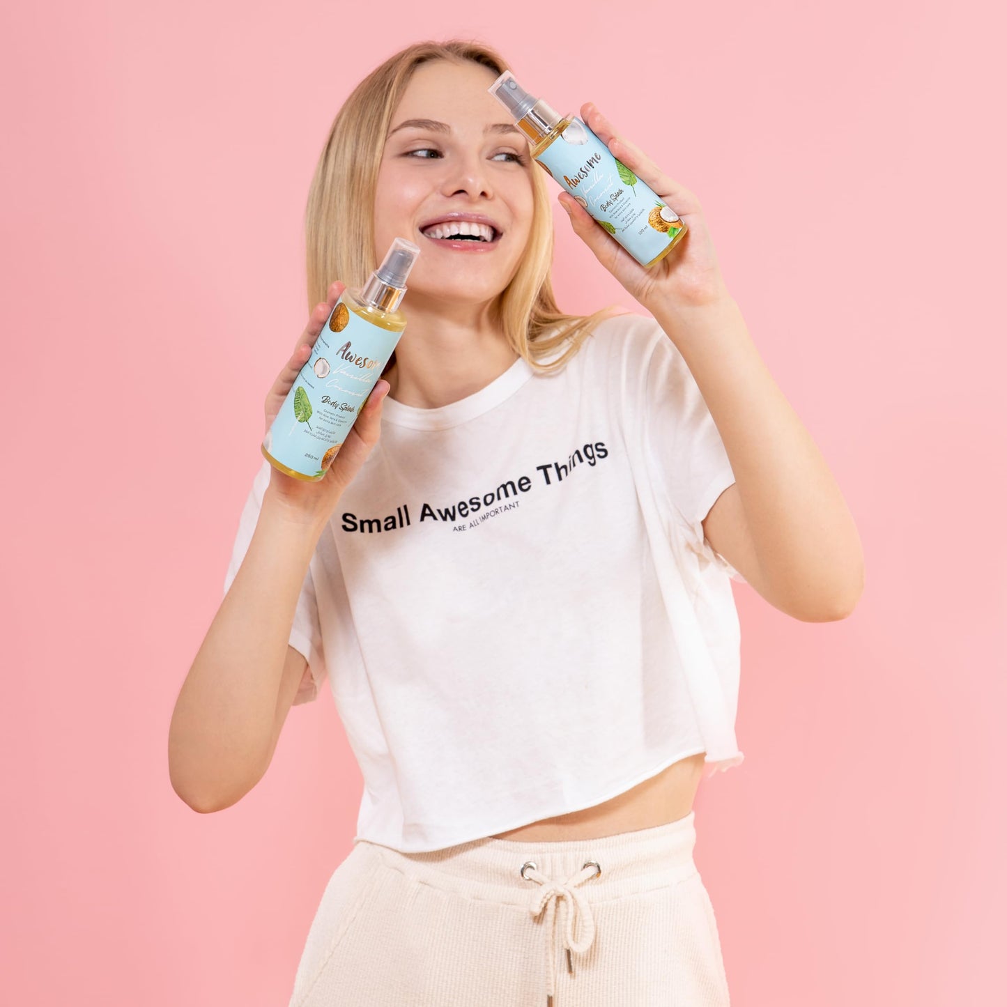 Awesome Vanilla Coconut Body Wash, Splash and Makeup Bag Set 750 ml