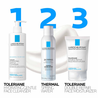 Toleriane Double Repair Face Moisturizer, Daily Moisturizer Face Cream with Ceramide and Niacinamide for All Skin Types