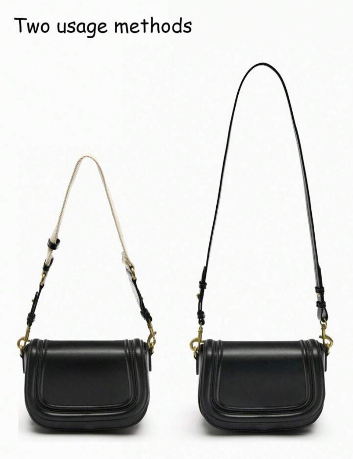 Women's Fashion Crossbody Saddle Bag, 2025 New Arrival Shoulder Bag With Wide Adjustable Strap