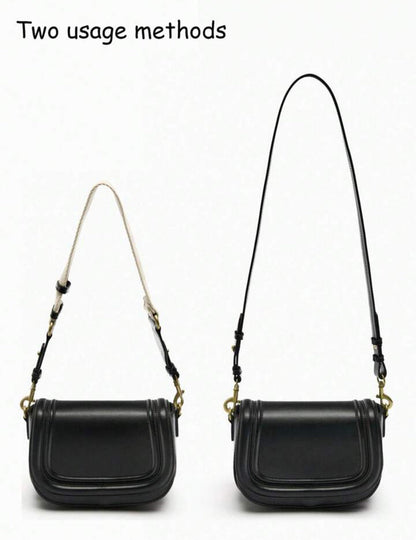 Women's Fashion Crossbody Saddle Bag, 2025 New Arrival Shoulder Bag With Wide Adjustable Strap