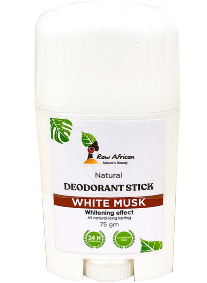 Raw African Raw Natural Deodorant Wax White Musk - 75 GM (Packaging may vary)