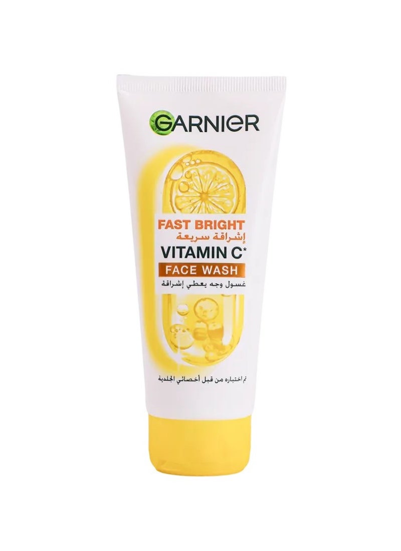 Garnier Skin Active Fast Bright Face Wash With Vitamin C And Lemon 100ml