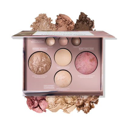 LAURA GELLER NEW YORK Best of the Best Baked Palette \u2013 7-in-1 Full Face Palette \u2013 Bronzer, Blush, 2 Highlighters &amp; 3 Eyeshadows \u2013 Crease-Proof, Handmade in Italy \u2013 Travel-Friendly