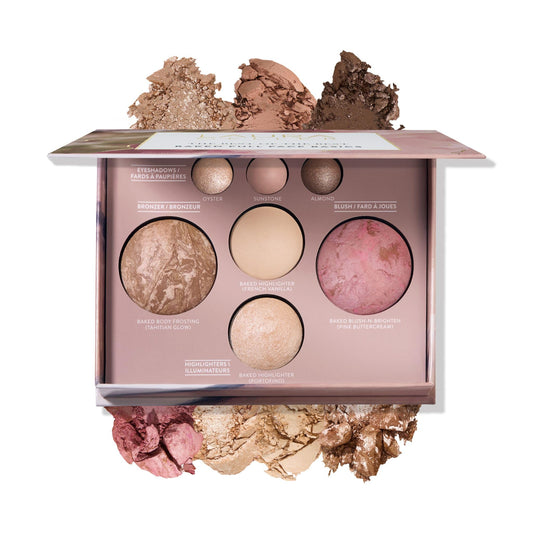 LAURA GELLER NEW YORK Best of the Best Baked Palette \u2013 7-in-1 Full Face Palette \u2013 Bronzer, Blush, 2 Highlighters &amp; 3 Eyeshadows \u2013 Crease-Proof, Handmade in Italy \u2013 Travel-Friendly