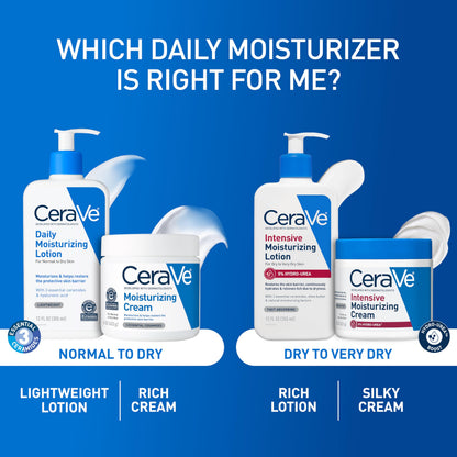CeraVe Daily Moisturizing Lotion for Dry Skin, Body Lotion &amp; Face Moisturizer with Hyaluronic Acid and Ceramides, Daily Moisturizer, Fragrance Free, Oil-Free, 19 Ounce
