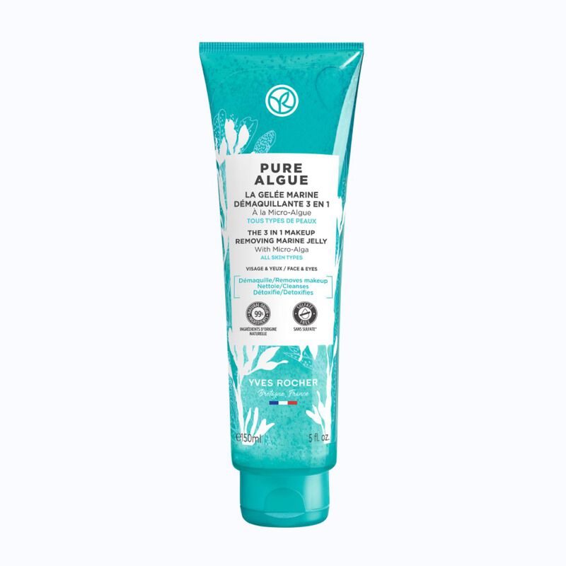 YVES ROCHER PURE ALGUE THE 3 IN 1MAKEUP REMOVER MARINE JELLY TUBE 150ML