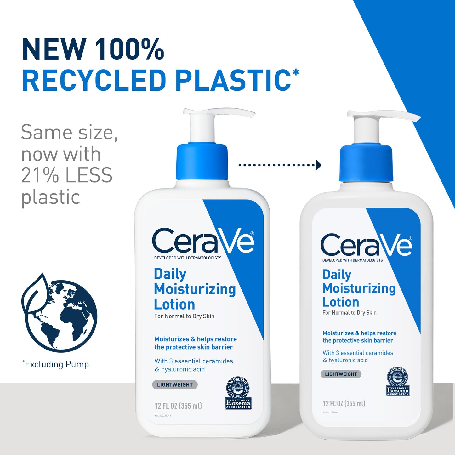CeraVe Daily Moisturizing Lotion for Dry Skin, Body Lotion &amp; Face Moisturizer with Hyaluronic Acid and Ceramides, Daily Moisturizer, Fragrance Free, Oil-Free, 19 Ounce