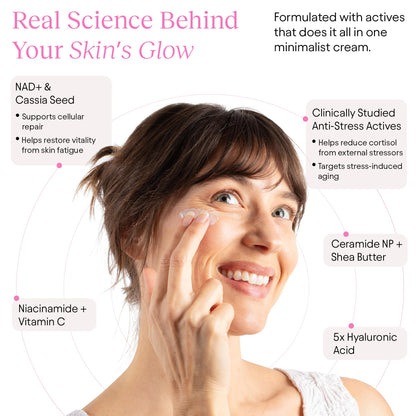 JIYU NAD+ Hydrating Face Moisturizer \u2013 Korean Anti-Aging Cream for Radiant, Firm &amp; Smooth Skin \u2013 Deeply Hydrating &amp; Brightening Daily Moisturizer Cream for Face and Body, All Skin Types \u2013 50 ml
