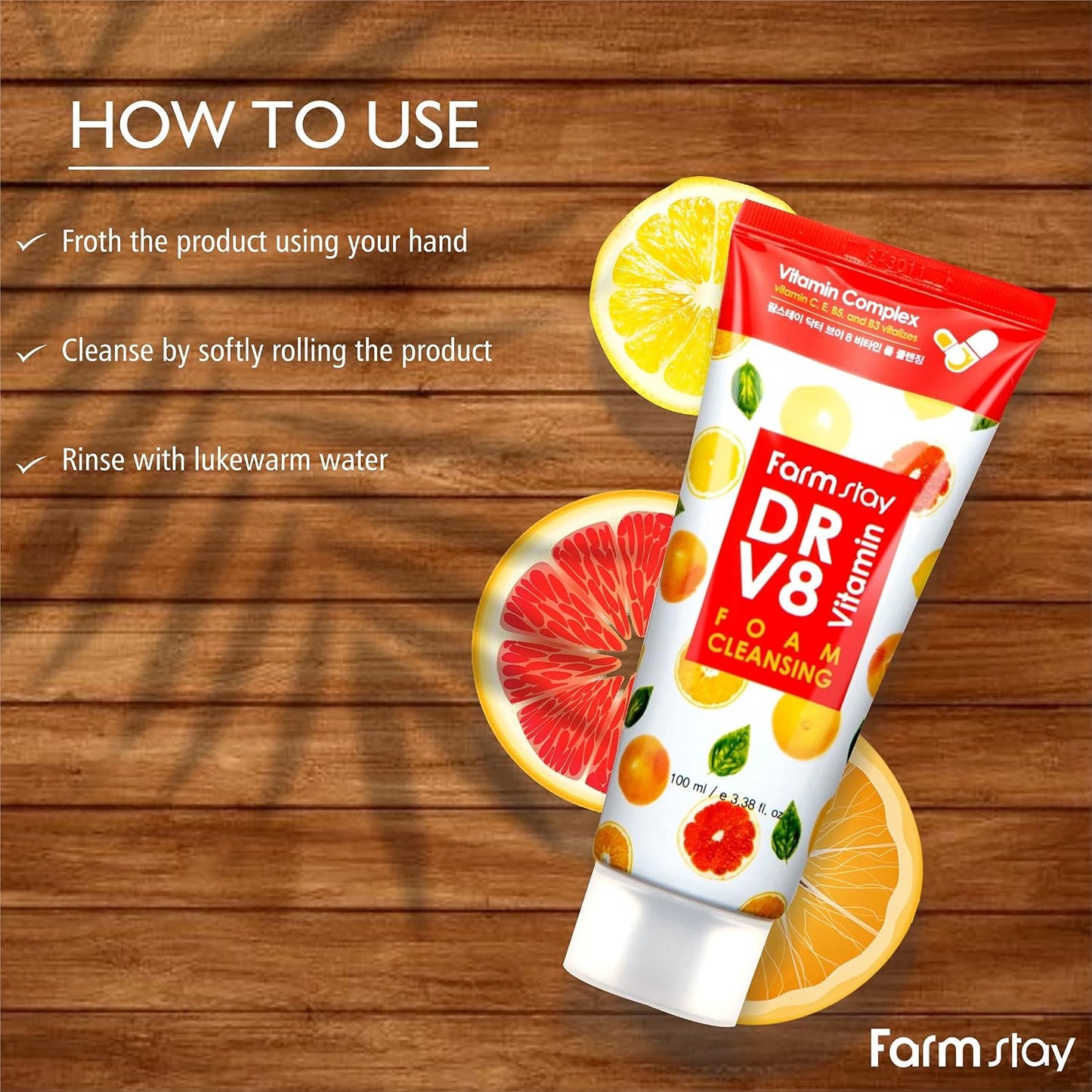FARMSTAY Dr-V8 Vitamin Foam Cleansing 100ml