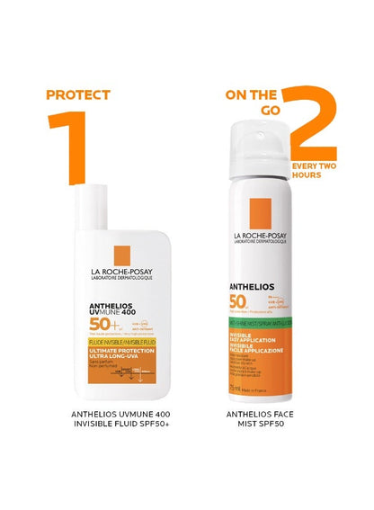 Anthelios Uvmune 400 Anti-Shine Fresh Mist Sunscreen Spf 50+ For Men/Women; Dermatologically-Tested Sunblock For All Skin Types 75ml