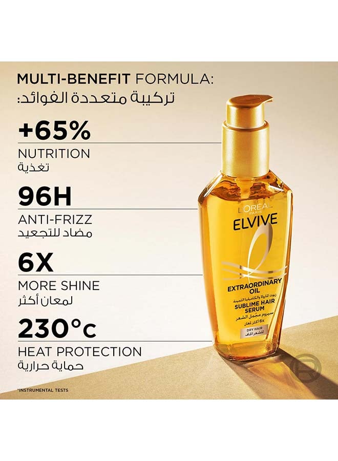 Elvive Extraordinary Sublime Hair Oil Serum Clear 100ml