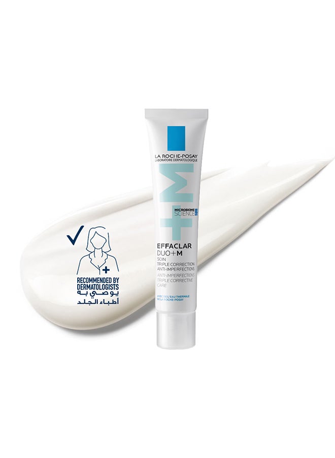 Effaclar Duo+M Acne Treatment Cream For Oily, Sensitive And Acne-Prone Skin; Corrects Blackheads, Blemishes, And Post-Acne Marks Skincare Spot Treatment 40ml