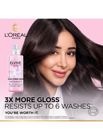 Elvive Glycolic Gloss Combing Leave in Cream with Glycolic Acid for Dull and Porous Hair 200ML