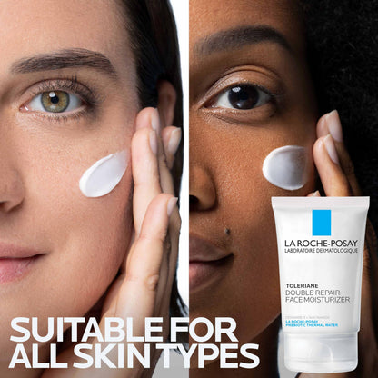 Toleriane Double Repair Face Moisturizer, Daily Moisturizer Face Cream with Ceramide and Niacinamide for All Skin Types