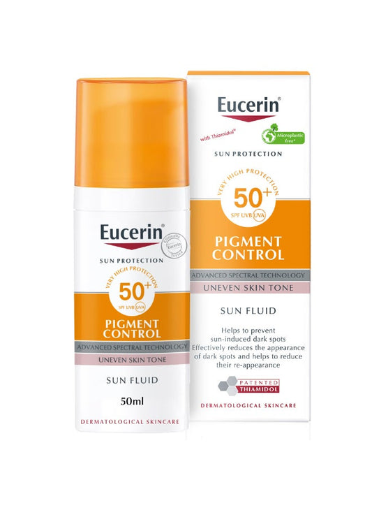Face Sunscreen Even Perfector Pigment Control Sun Fluid with Thiamidol, High UVA/UVB Protection, SPF50+, Reduces Spots for Uneven Skin Tone 50ml
