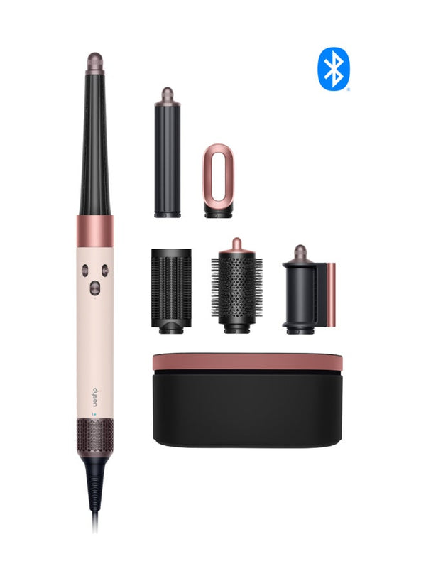 جهاز تصفيف الشعر وتجفيفه مالتي ستايلر اير راب (Airwrap i.d multi-styler and Dryer) - مصفف شعر سيراميك باللون الوردي والذهبي الوردي، لتمويج وتمليس الشعر