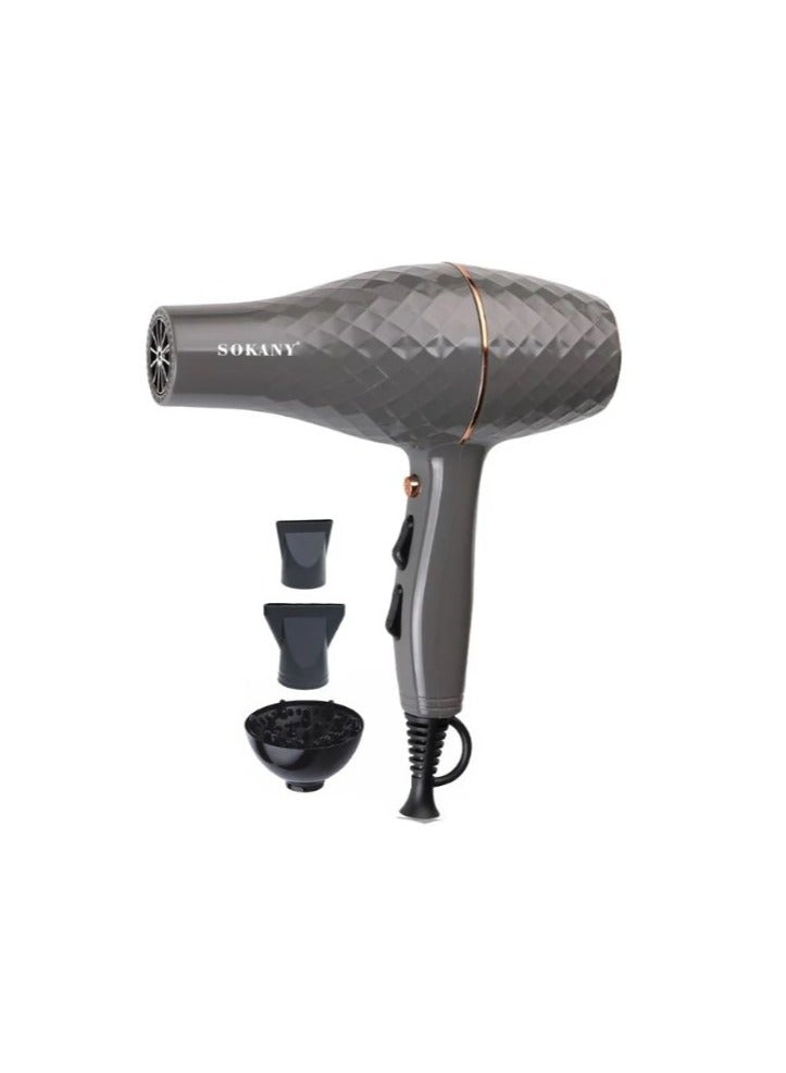 مجفف شعر احترافي SK-2224 مع 3 ملحقات - 3300 واط