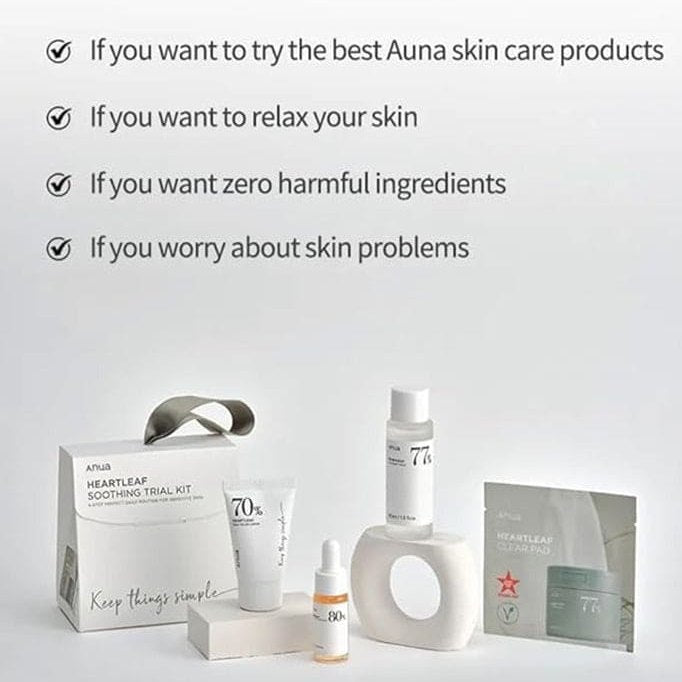 Anua Heartleaf Soothing Trial Kit - 4-STEP Daily Routine