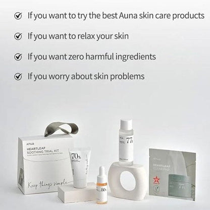 Anua Heartleaf Soothing Trial Kit - 4-STEP Daily Routine