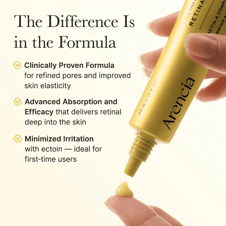 Arencia Face And Eye Cream Moisturizer Retinal Booster Shot