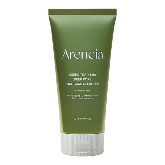 Arencia Green Tea + LHA Deep Pore Rice Cake Cleanser 150g