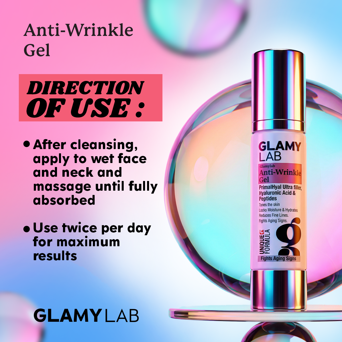 GLAMY LAB AntiWrinkles Gel  50 gm