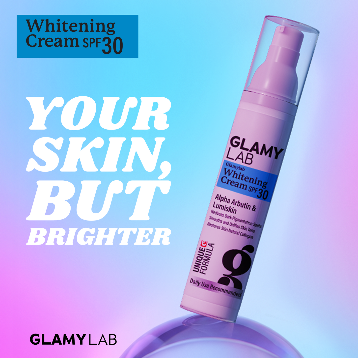 GLAMY LAB Whitening cream SPF 30 50 gm