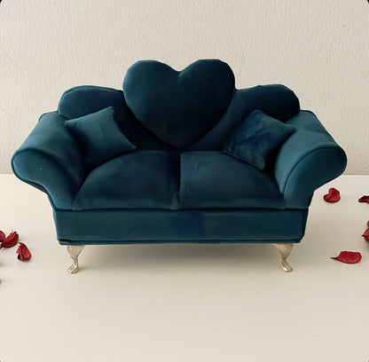 Green Velvet Couch Accessories Organizer