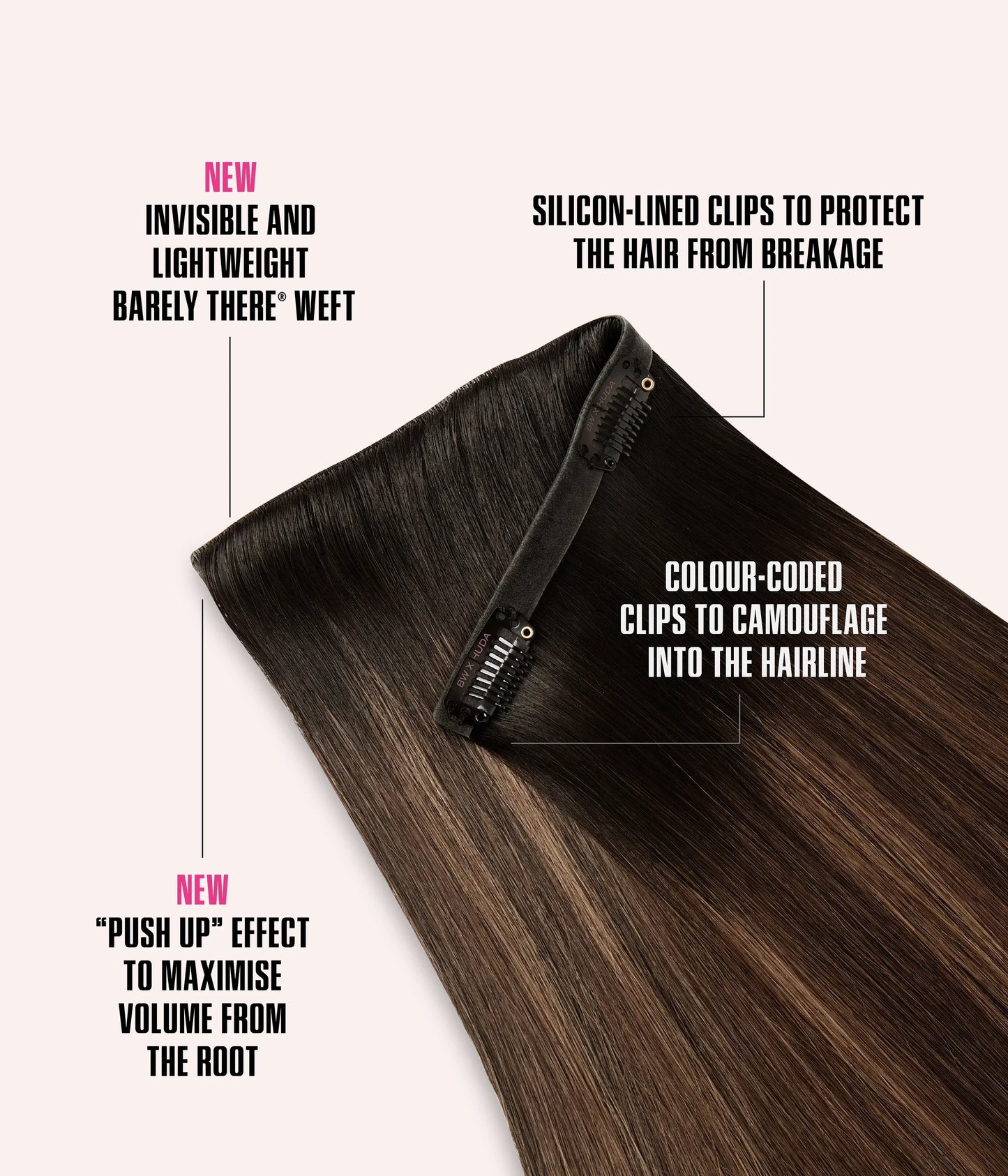 Beauty Works Barely There Clip ins - Arabia Doll