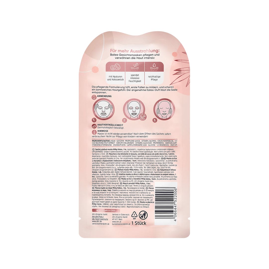 Balea Milky Coconut Sheet Mask