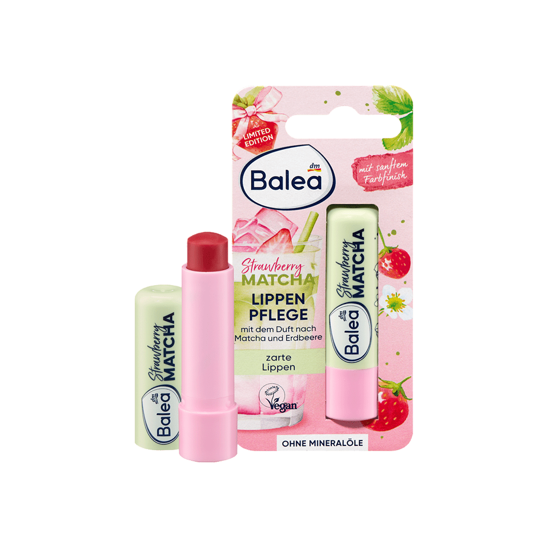 Balea Strawberry Matcha Lip Balm ( Limited Edition )