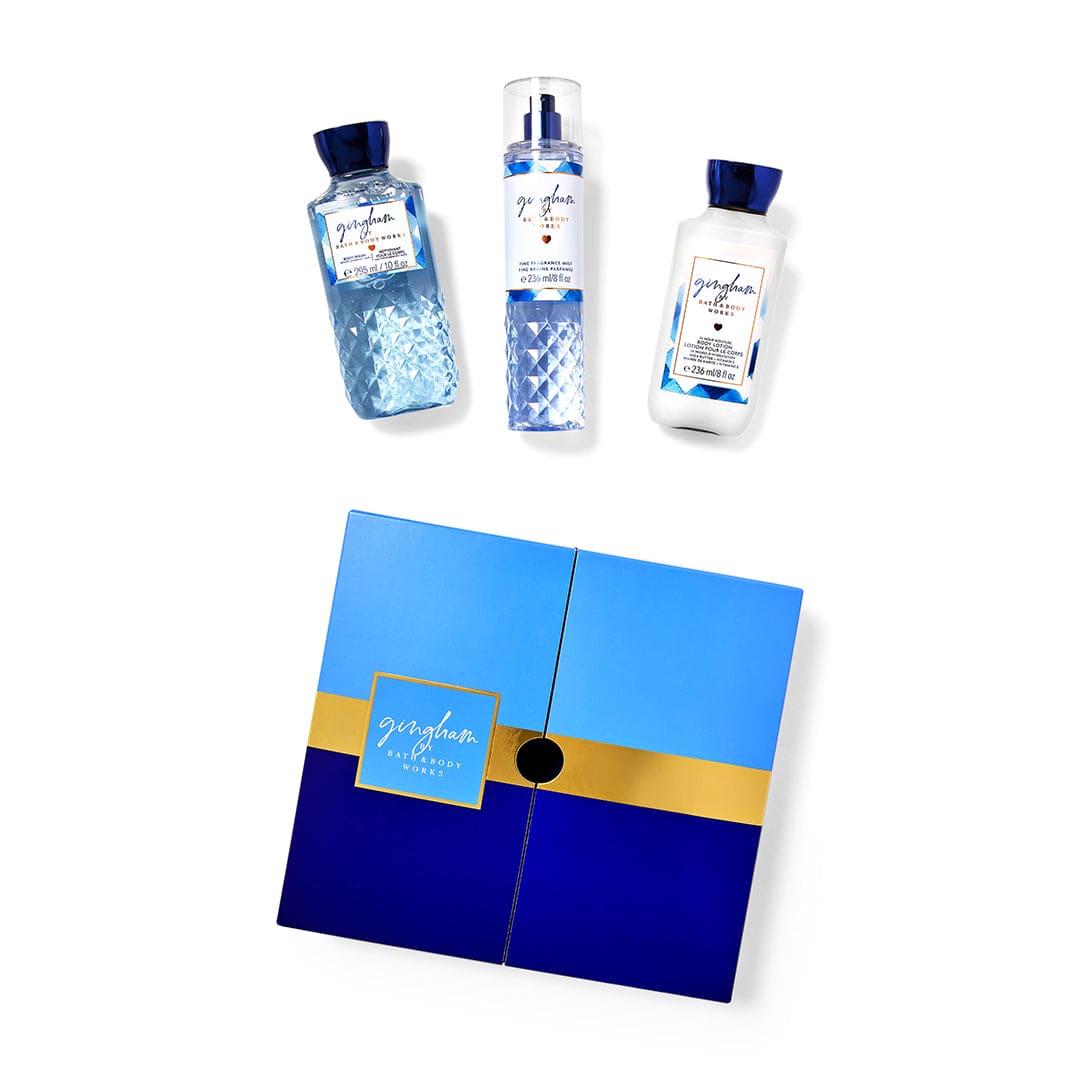 Bath & Body Works Gingham Gift Box Set ( Gulf Edition )
