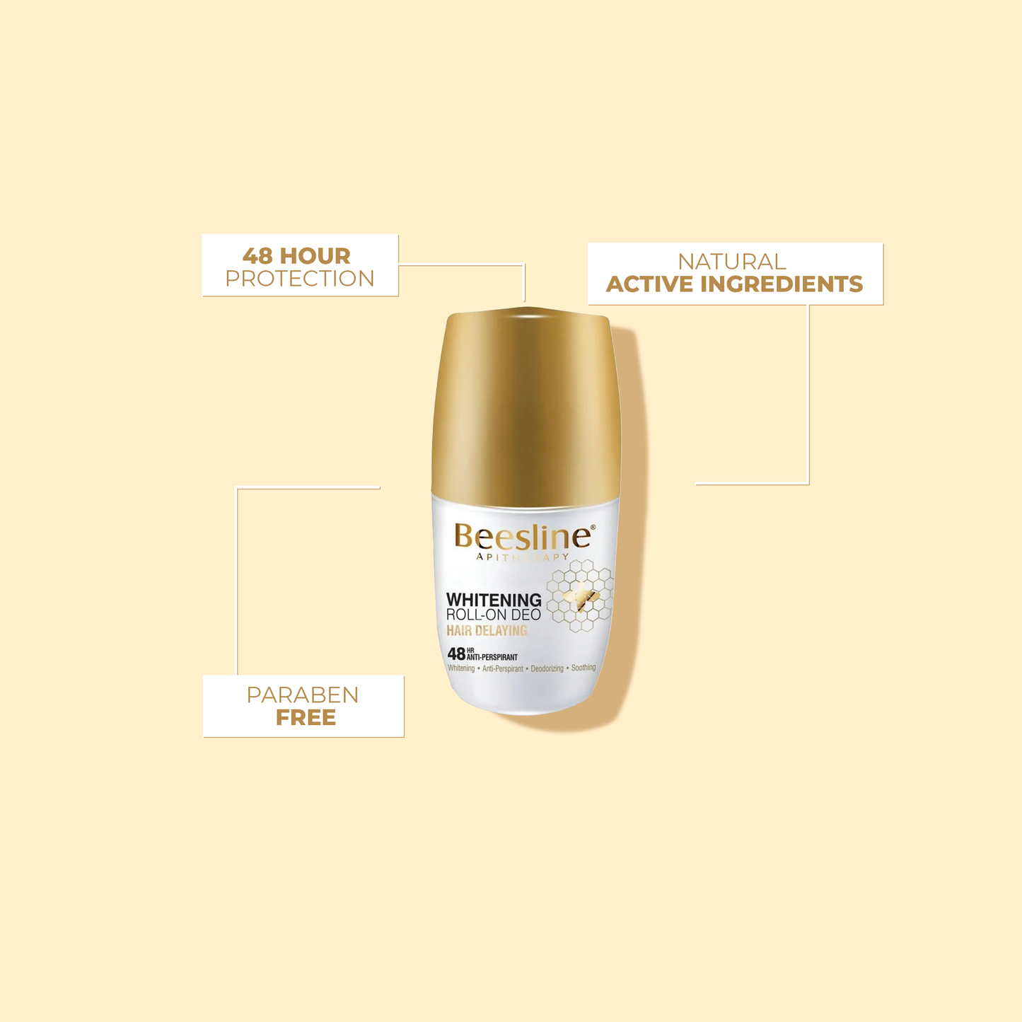 Whitening Roll-On Deodorant - Hair Delaying (1+1 Free)