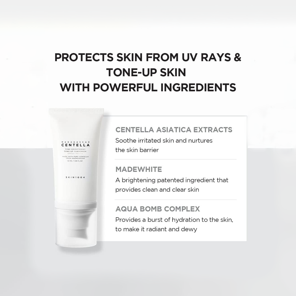 واقي الشمس مدغشقر سينتيلا برايتنينغ تون أب بعامل حماية SPF50+