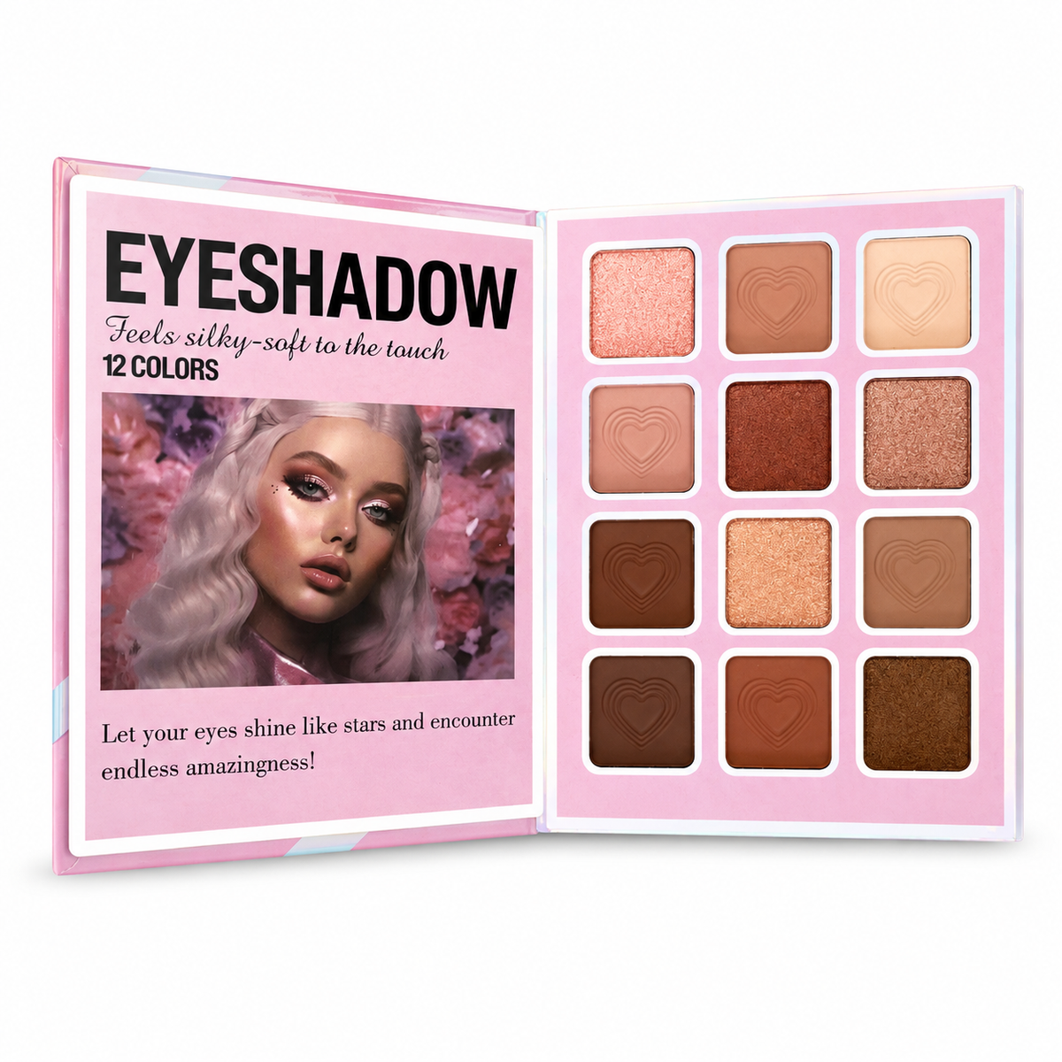 Eyeshadow Blusher Contour Highlighter Powder Brush Mirror Makeup Kit