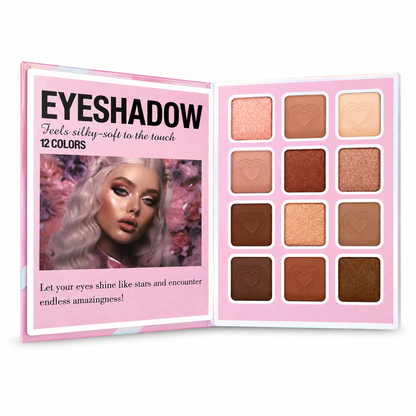 Eyeshadow Blusher Contour Highlighter Powder Brush Mirror Makeup Kit