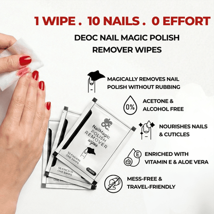 DEOC NailMagic Polish Remover Wipes