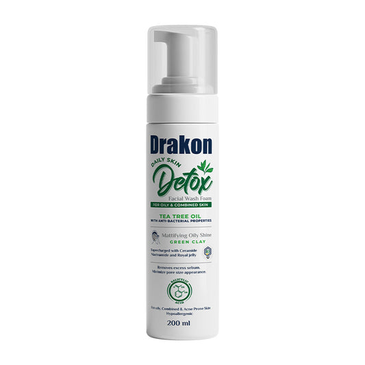 Drakon Detox  facial wash foam for oily & Combined  skin 200ml