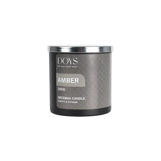 Amber Beeswax Candle