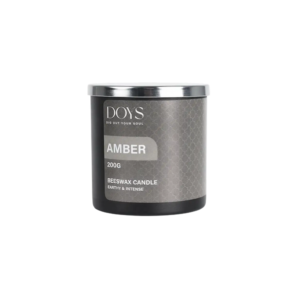 Amber Beeswax Candle