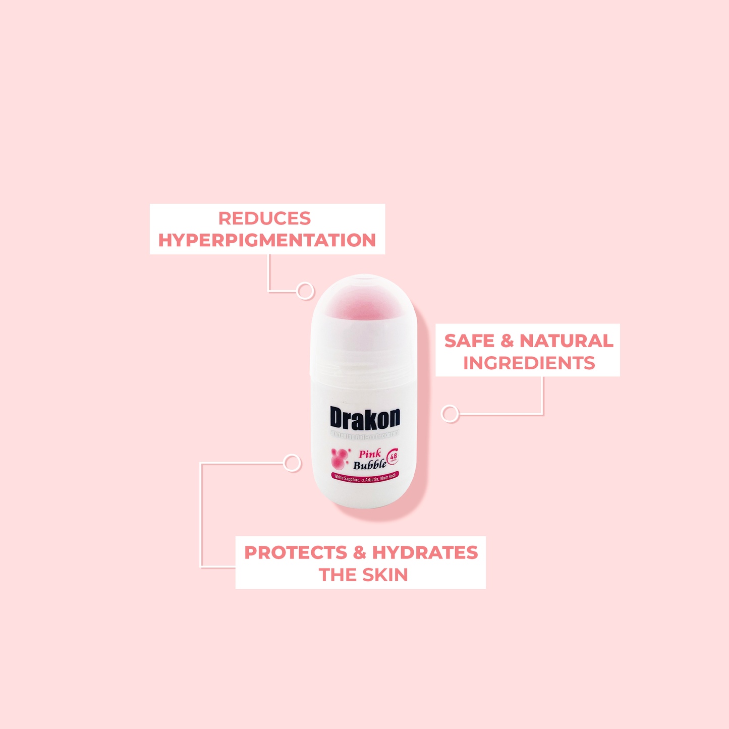 Whitening Roll-On Deodorant - Pink Bubble