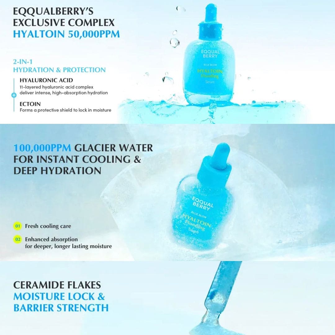 EQQUALBERRY Blue Blow Hyaltoin Flooding Serum - 30ml