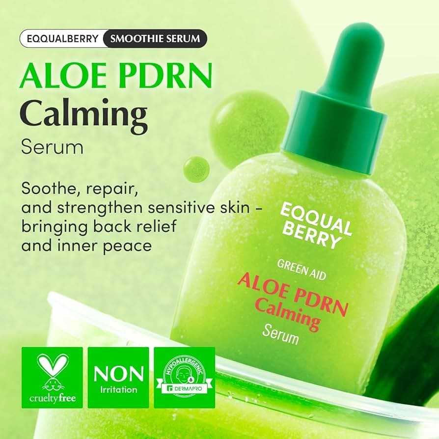 EQQUALBERRY Green Aid Aloe PDRN Calming Serum - 30ml