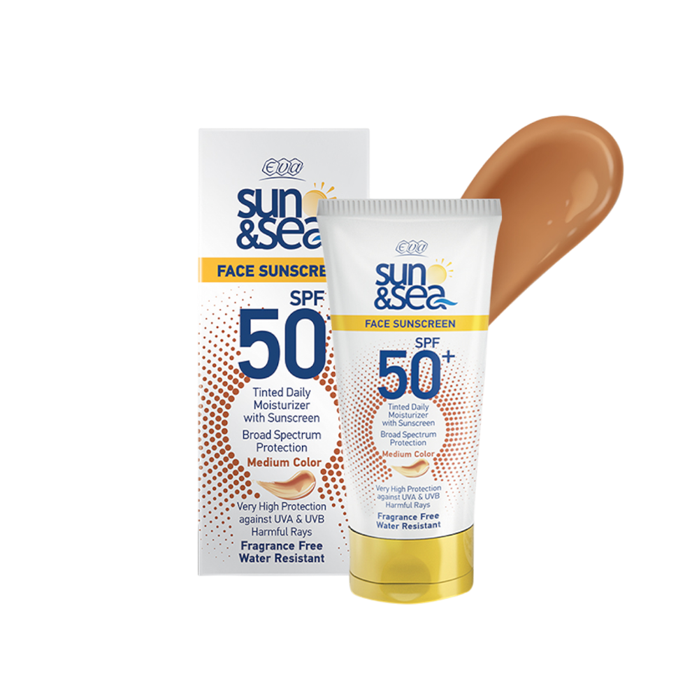 واقي شمسي ملون للوجه بعامل حماية SPF 50+