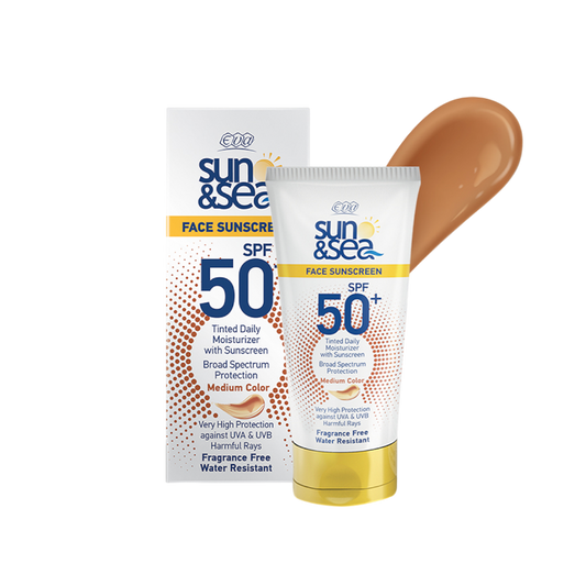 واقي شمسي ملون للوجه بعامل حماية SPF 50+