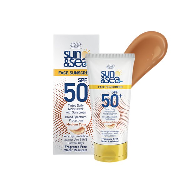 واقي شمسي ملون للوجه بعامل حماية SPF 50+